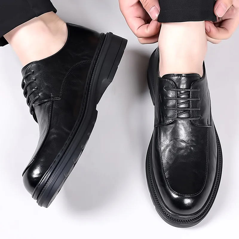 Bull charm Men's Casual Shoes Men Low Top Black/Brown-2
