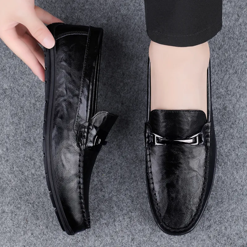 Bull charm Men's Casual Shoes Men Low Top Black/Gray-4