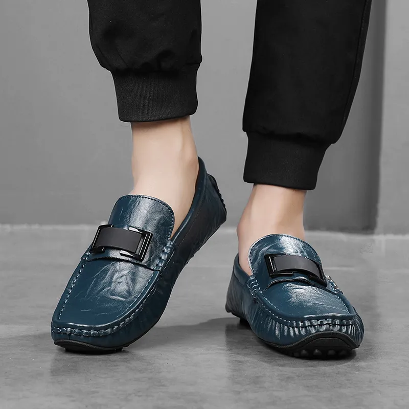 Bull charm Men's Casual Shoes Men Low Top Black/White/Blue-13