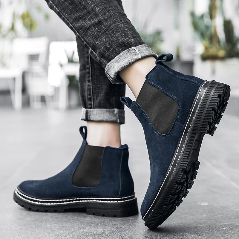 Bull Charm Short Chelsea Boots Men's-27
