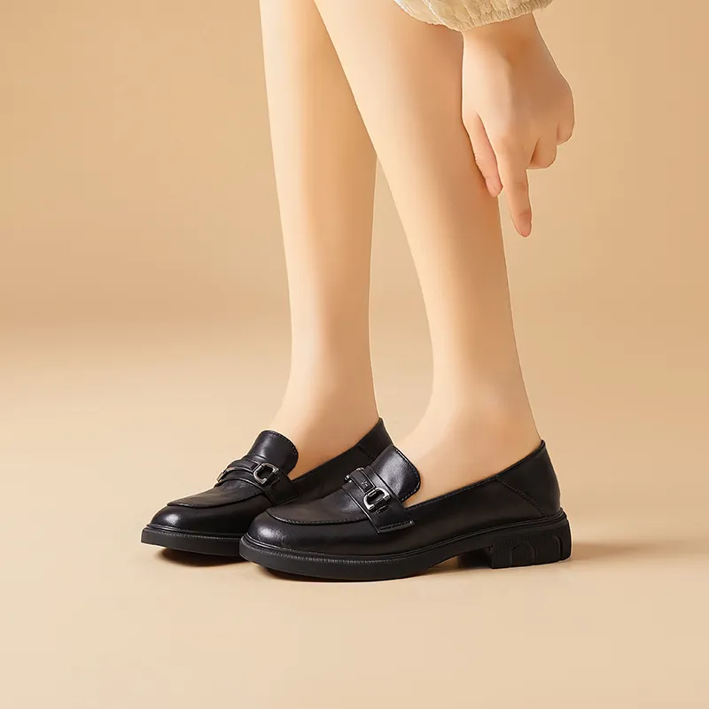 Bull Charm Loafers Women's Black-1
