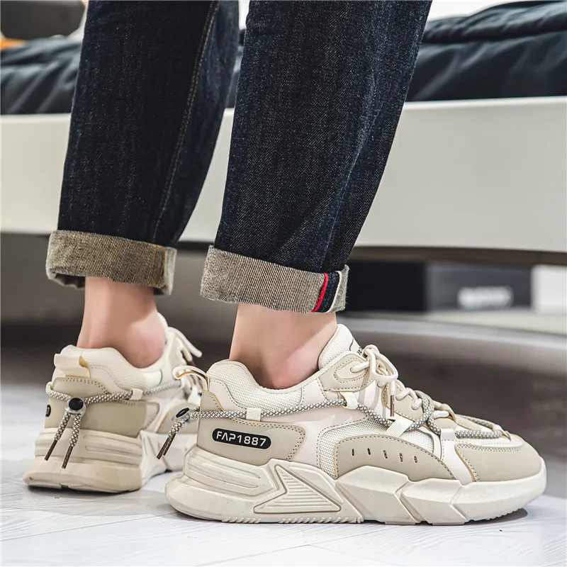 Bull Charm Slip Resistant Low Top Chunky Sneakers Men's-16