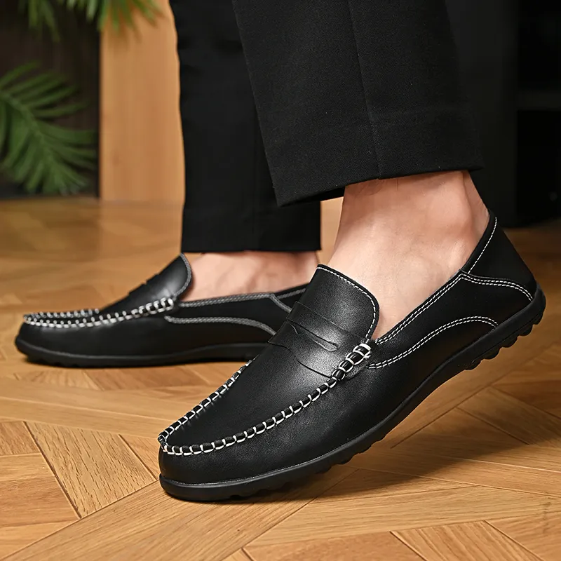 Bull charm Loafers Men Black/Gray-3