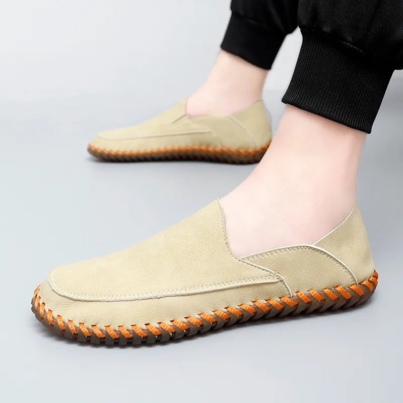 Bull charm Men's Casual Shoes Men Low Top Beige/Khaki/Black-1