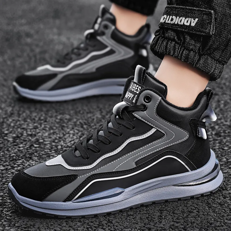 Bull Charm Abrasion Resistant High Top Casual Shoes Men's-8