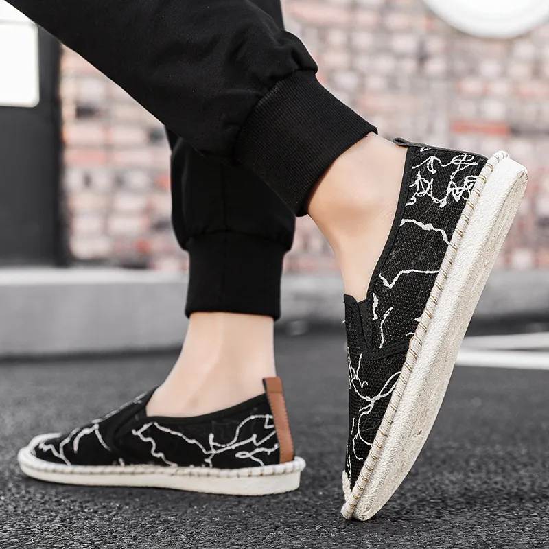 Bull charm Espadrilles Men Black/Beige/White-3