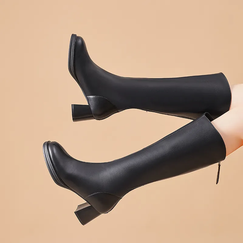 Bull Charm Knee high Boots 6cm Women's-2