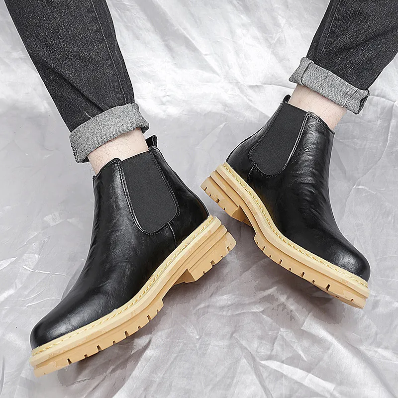 Bull charm Chelsea Boots Men Brown/Gray/Black/Brown With Cotton/Gray With Cotton/Black Padded-13