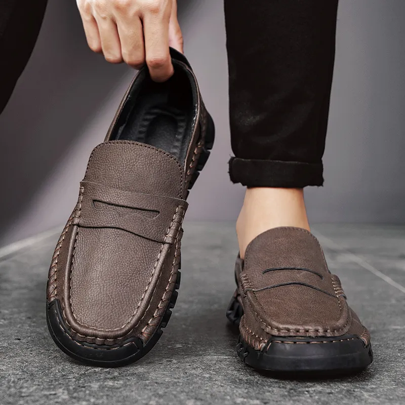 Bull charm Men's Casual Shoes Men Low Top Black/Brown/Gray-11