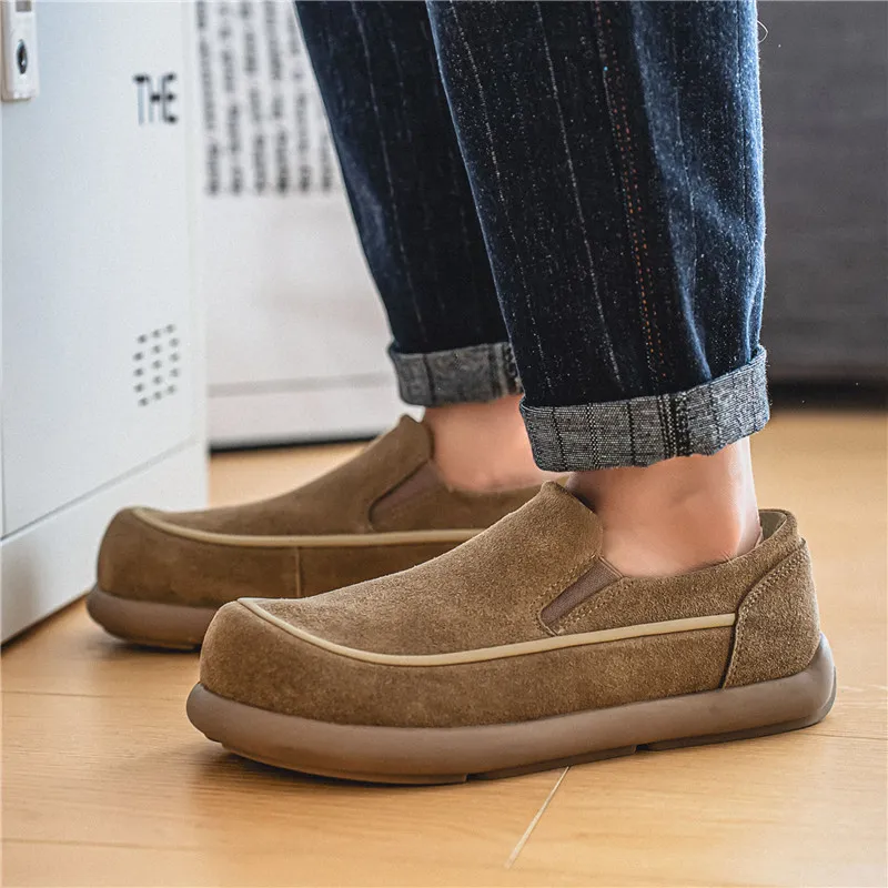 Bull charm Men's Casual Shoes Men Low Top Khaki/Black/Chestnut-16