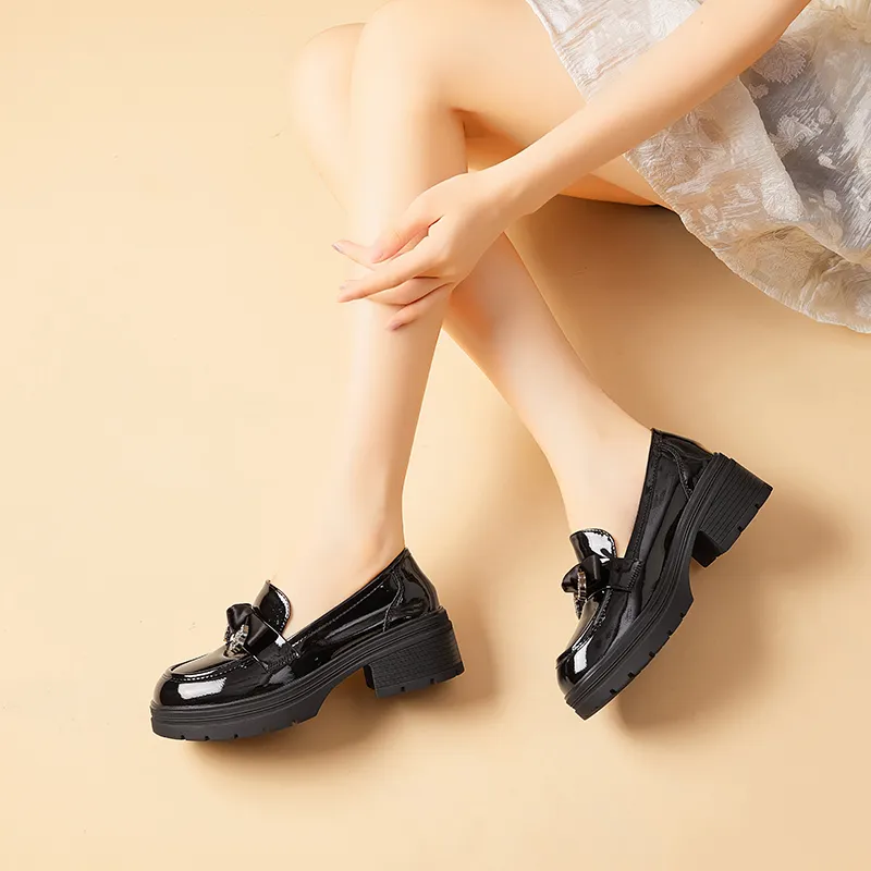 Bull Charm Loafers Women's Black-3