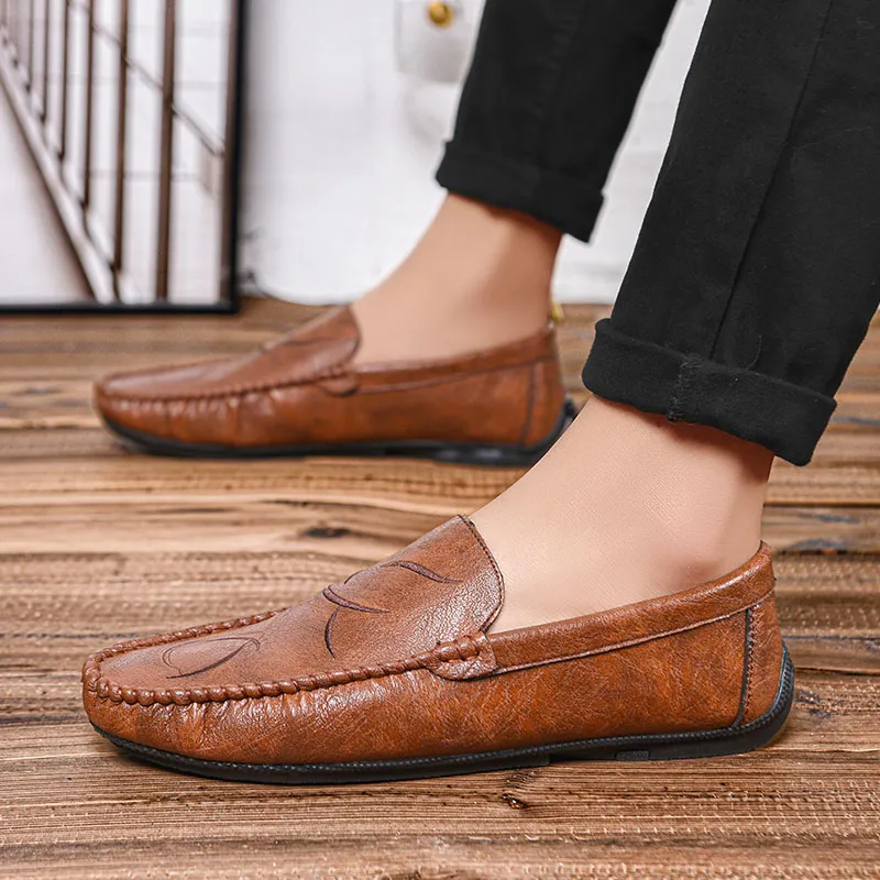 Bull charm Loafers Men Black/Brown/Gray-10