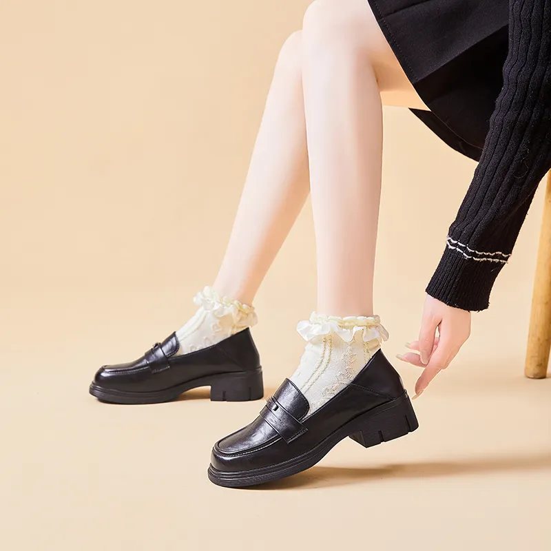 Bull Charm Loafers Women's Black-4
