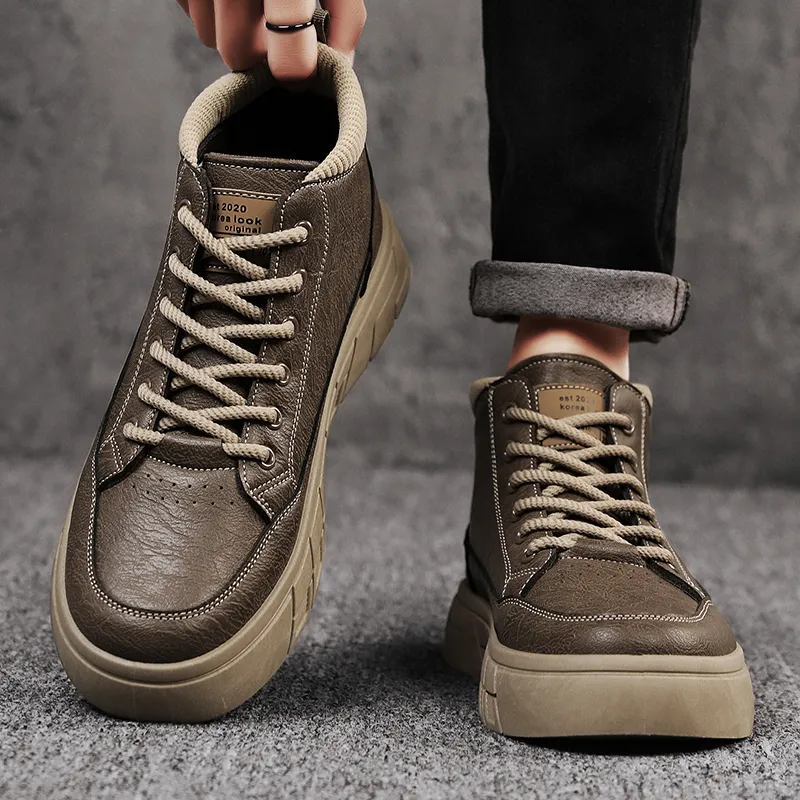 Bull Charm Abrasion Resistant High Top Casual Shoes Men's-10