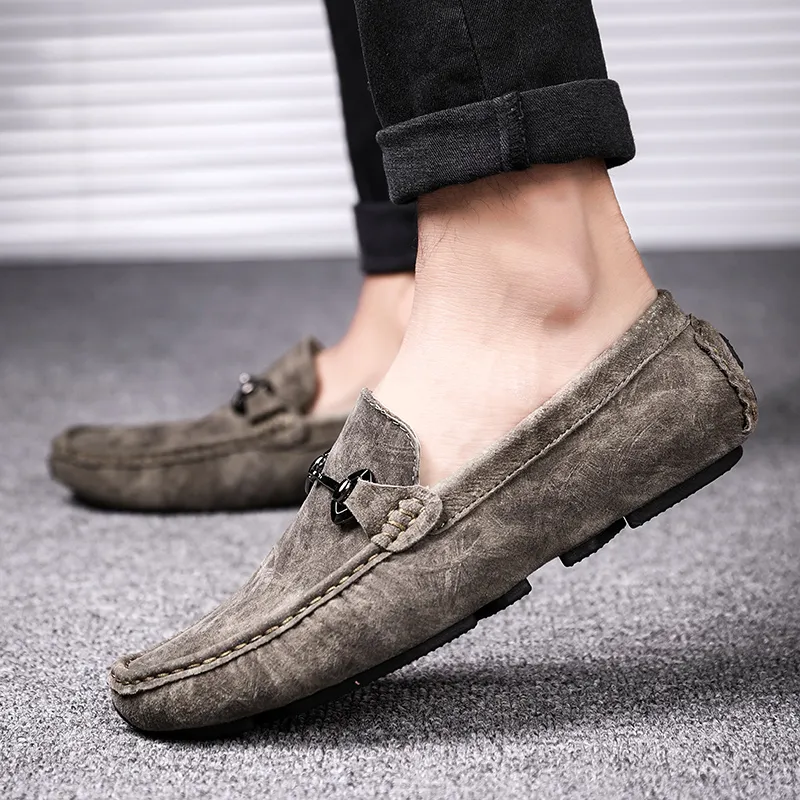 Bull charm Men's Casual Shoes Men Low Top Khaki/Black/Gray-3
