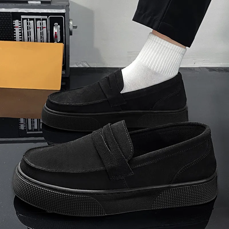 Bull charm Loafers Men Black/Gray/Brown-1