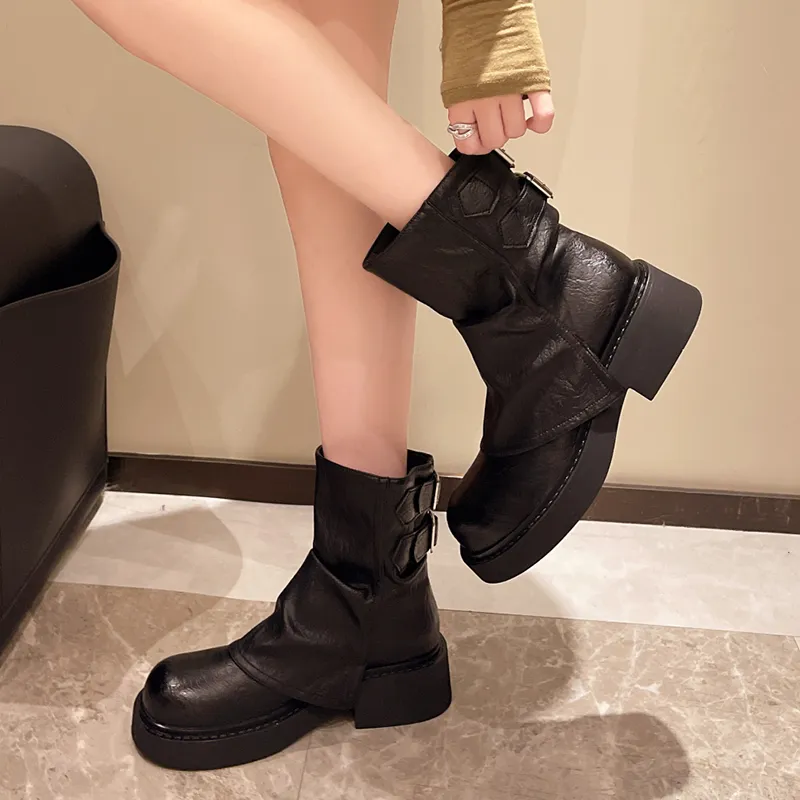 Bull charm Ankle Boots Women's Black/Brown-2