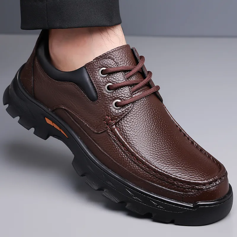 Bull charm Men's Casual Shoes Men Low Top Black/Brown-8