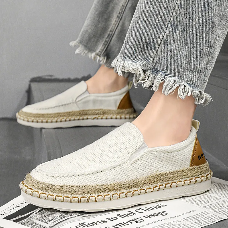 Bull charm Espadrilles Men Black/Gray/Beige-3