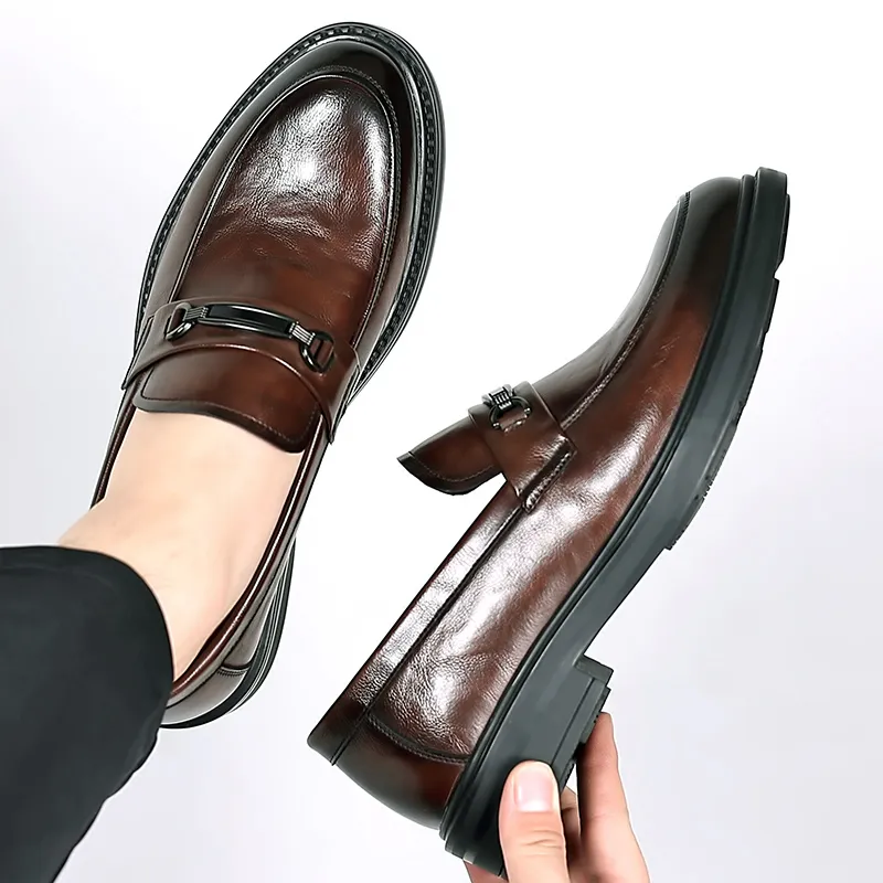 Bull charm Men's Casual Shoes Men Low Top Black/Brown-11