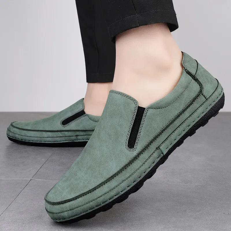 Bull charm Men's Casual Shoes Men Low Top Light Brown/Green/Black-7