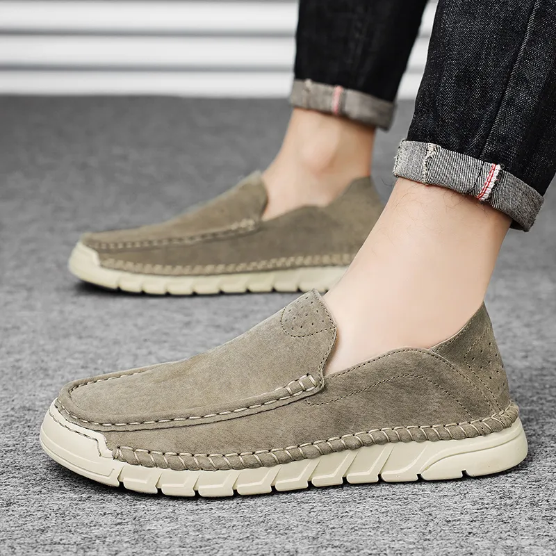 Bull charm Men's Casual Shoes Men Low Top Brown/Khaki-2