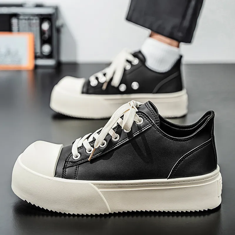 Bull Charm Skateboard Shoes Men's Black-1