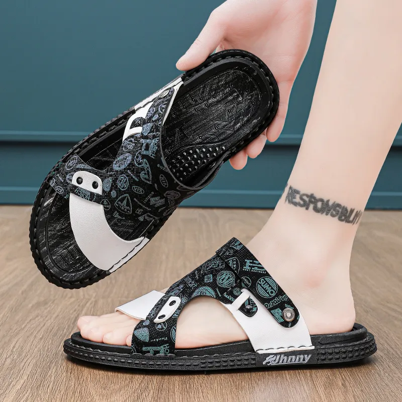 Bull charm Beach Sandals Men-4