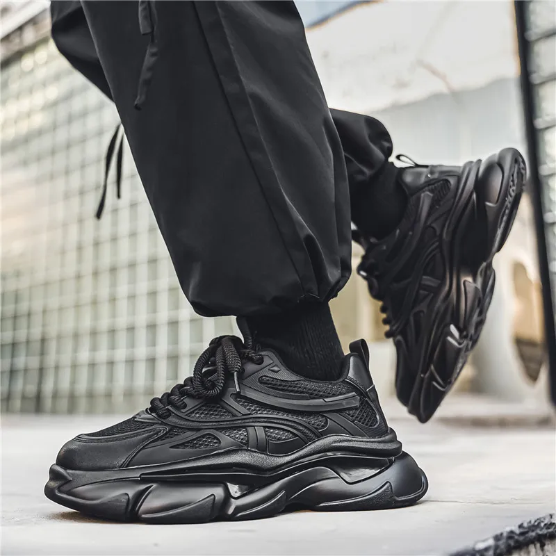 Bull Charm Durable Breathable Low-Top Chunky Sneakers Men's-5