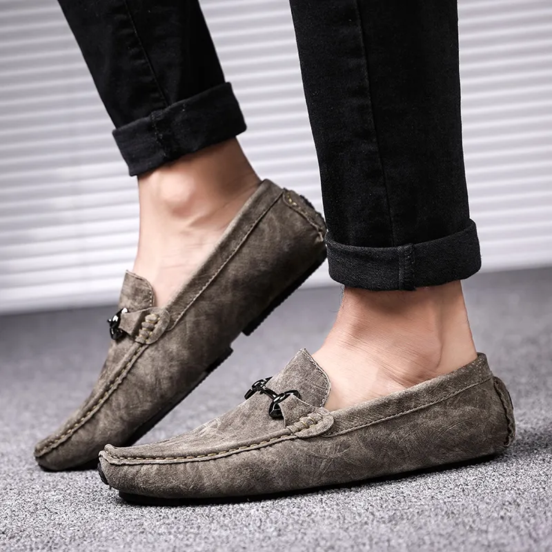 Bull charm Men's Casual Shoes Men Low Top Khaki/Black/Gray-5