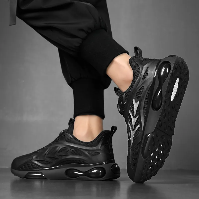 Bull Charm Low Top Casual Shoes Men's Black-5