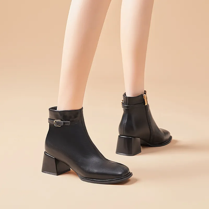 Bull Charm Ankle Boots Women's Black-3