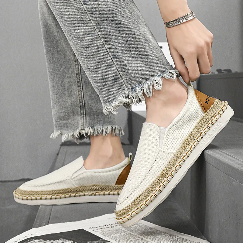 Bull charm Espadrilles Men Black/Gray/Beige-2