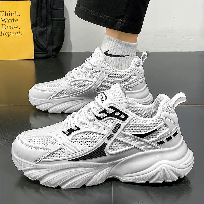 Bull Charm Slip Resistant Low Top Chunky Sneakers Men's-4