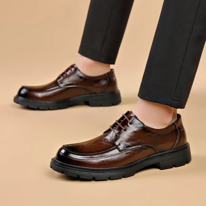 Bull charm Men's Casual Shoes Men Low Top Black/Brown-9