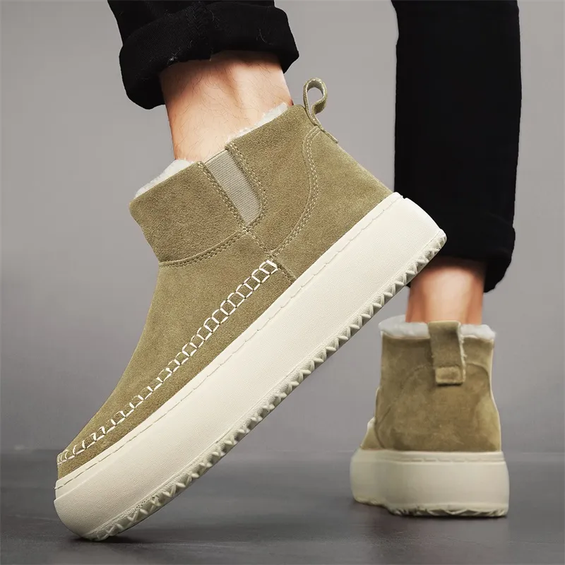 Bull Charm Abrasion Resistant Thermal Slip Resistant Short Snow Boots Men's-16