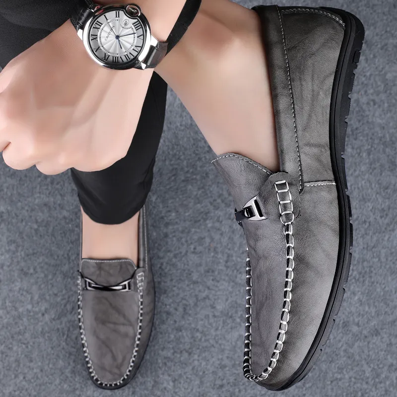 Bull charm Men's Casual Shoes Men Low Top Black/Gray-8