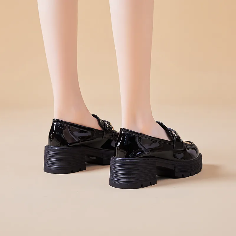 Bull Charm Loafers Women's Black-3