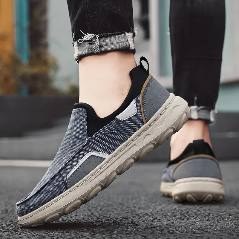 Bull charm Gommino Loafers Men Denim Gray/Denim Blue/Black-10