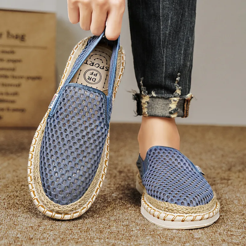 Bull charm Espadrilles Men Beige/Blue/Black-9