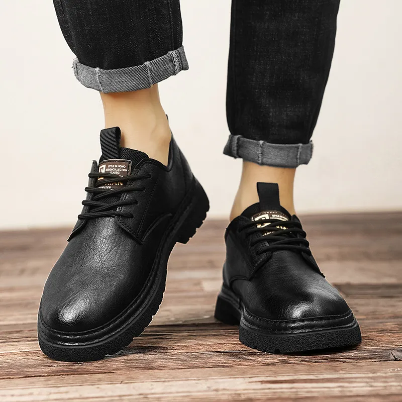 Bull charm Casual Shoes Men Low Top Black/Khaki-2