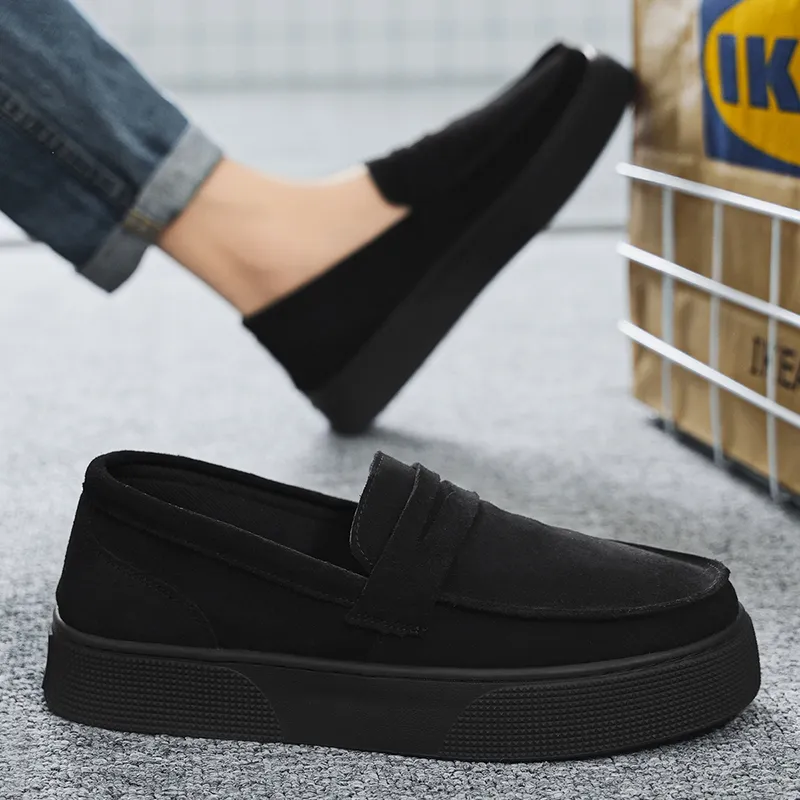 Bull charm Loafers Men Black/Gray/Brown-2