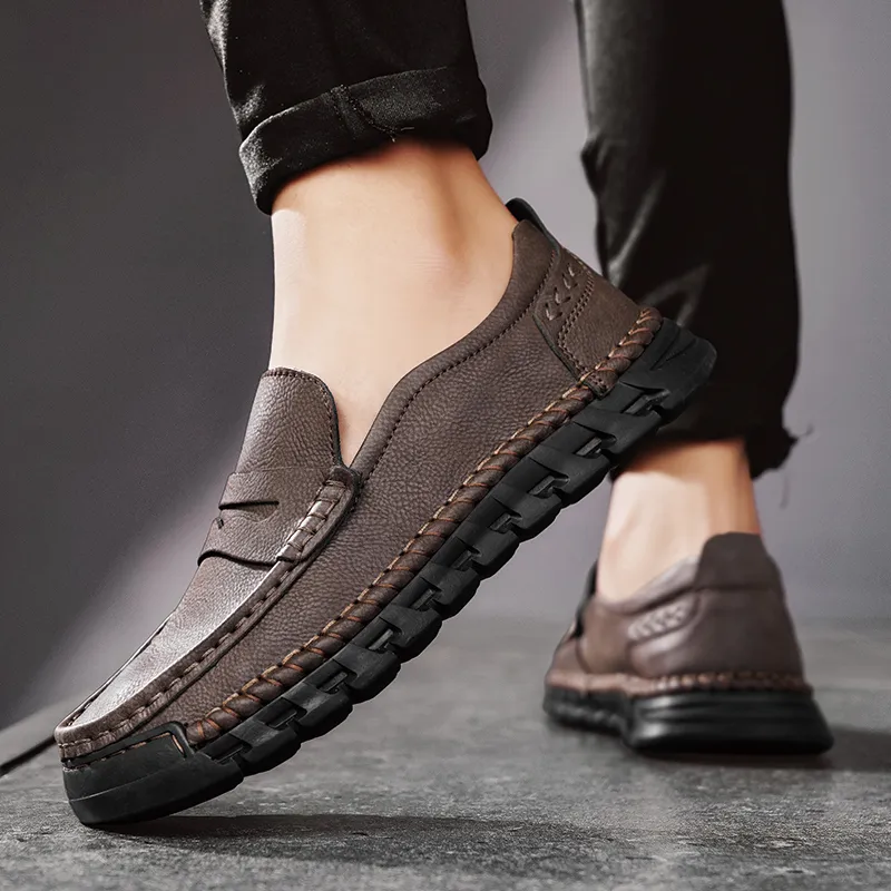 Bull charm Men's Casual Shoes Men Low Top Black/Brown/Gray-9