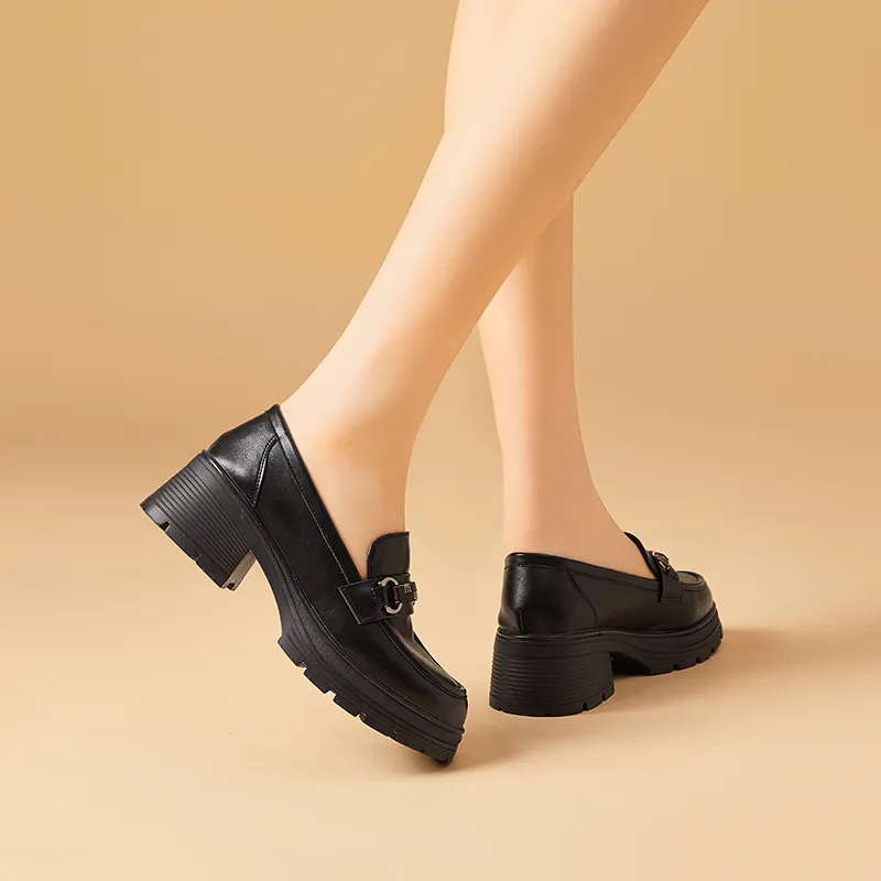 Bull Charm Loafers Women's Black-3