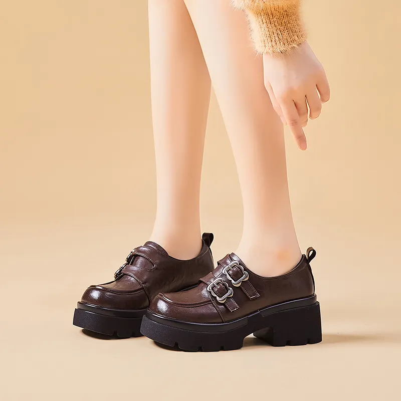 Bull charm Loafers Women's Black/Brown-7