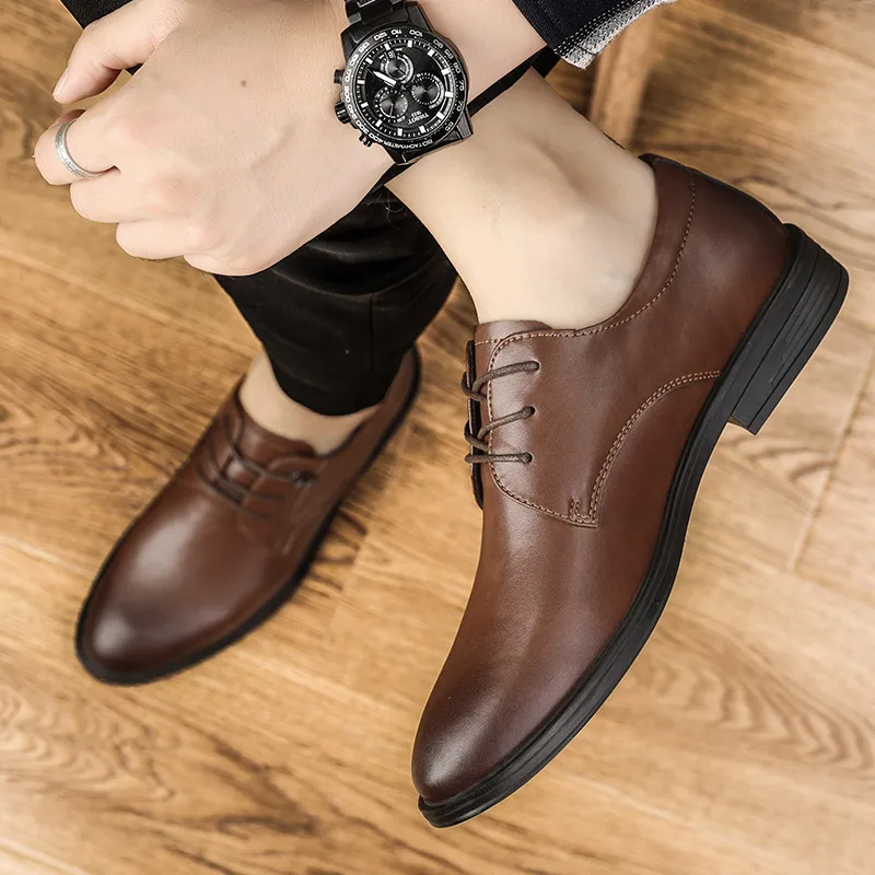 Bull charm Dress Shoes Men Low Top-11