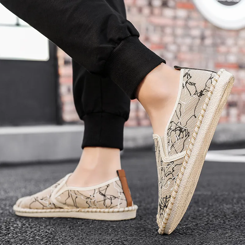 Bull charm Espadrilles Men Black/Beige/White-9