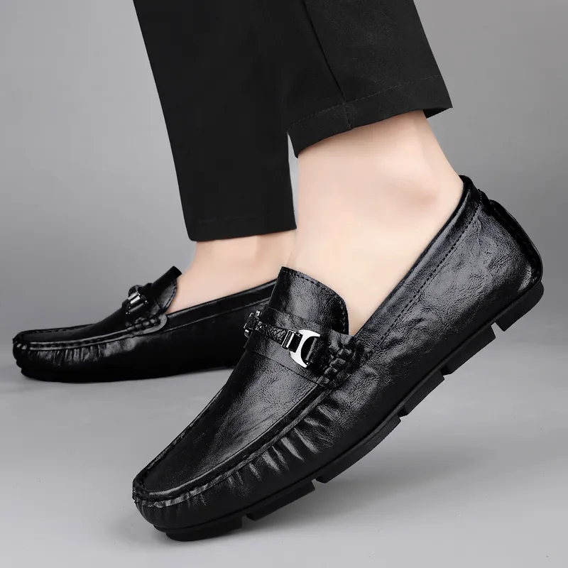 Bull charm Men's Casual Shoes Men Low Top Black/Brown-3