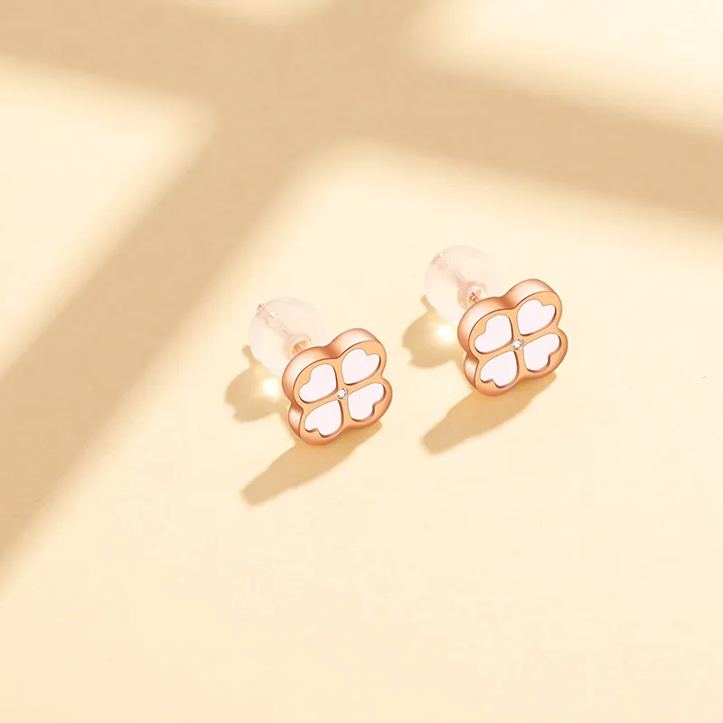 Heart To Heart 18K Gold Stud Earrings Women's-3