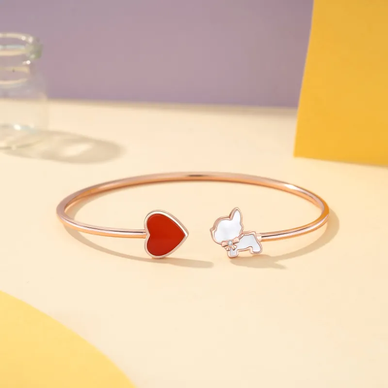 Heart To Heart S925 Silver Bangles Women's-1